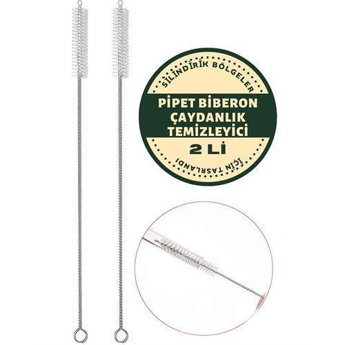  2 Adet Pipet Emzik Çaydanlık Temizleyici Fırça