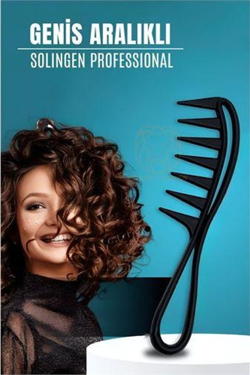 Geniş Dişli Stil Tarağı Karbon Solingen Professional
