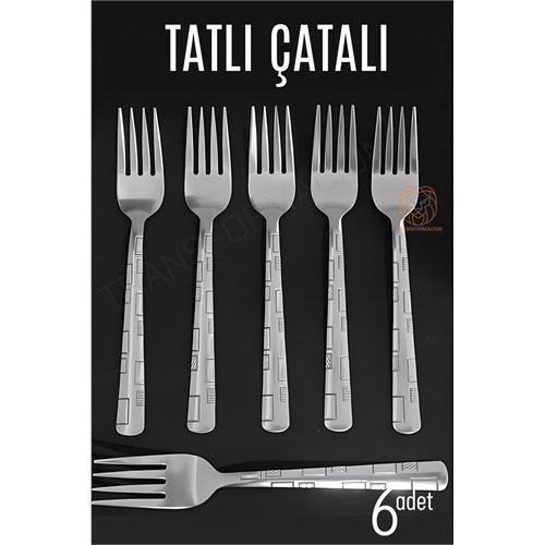  Tatlı Çatalı Seti Veneta 6 lı Paslanmaz