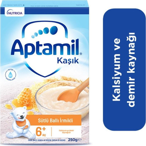 Aptamil Kaşık Sütlü Ballı İrmikli Kaşık Maması 250 Gr