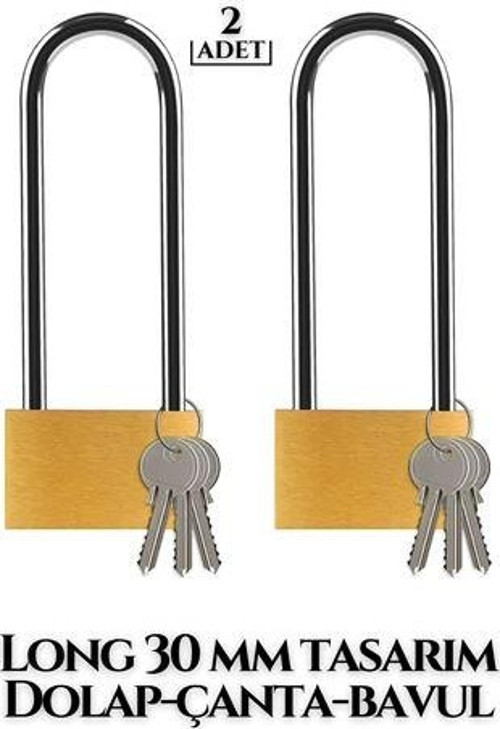 Long 30 mm Dolap Çanta Bavul Kilidi 2 ADET