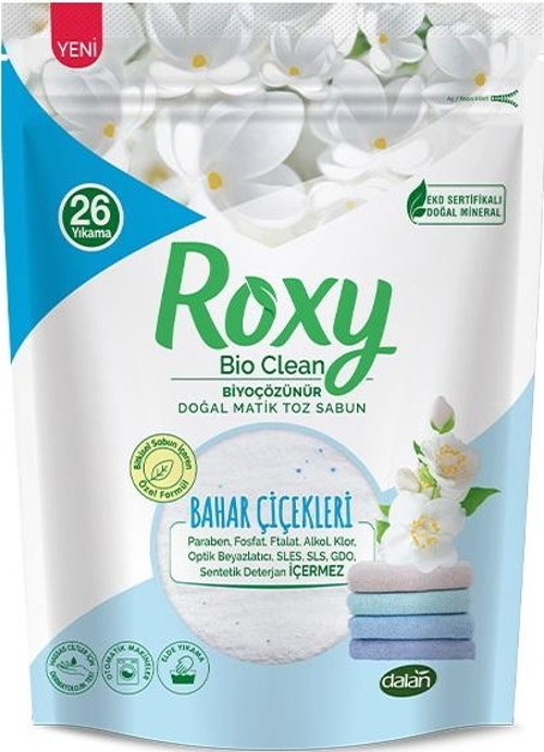 Roxy Bio Clean Doğal Matik Toz Sabun Bahar Çiçekleri 1600 Gr