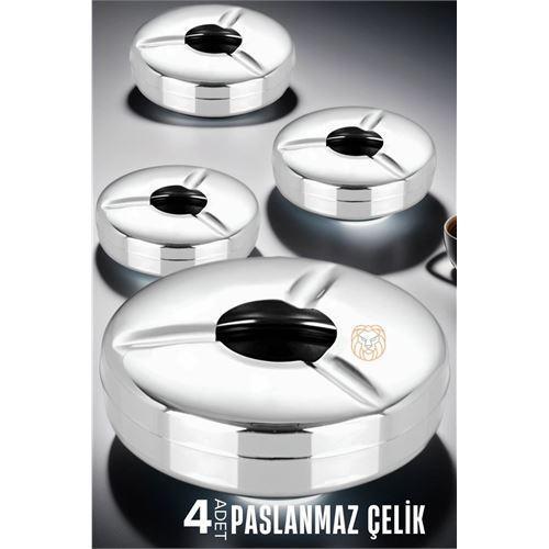  4 lü Set Çelik Küllük Vercher Design