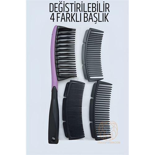  4 Uçlu Değiştirilebilir Başlıklı Tarak
