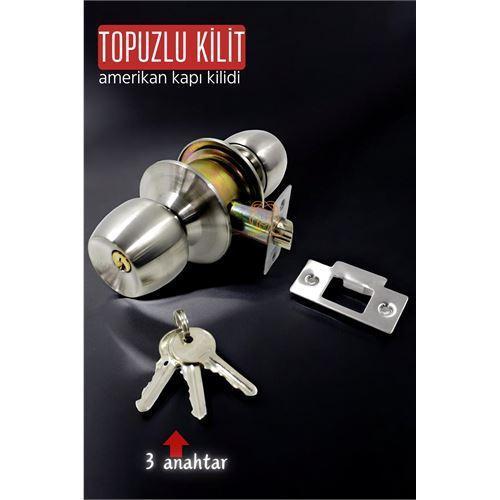  Topuzlu Kilit Amerikan Kapı Kilit Buton Set