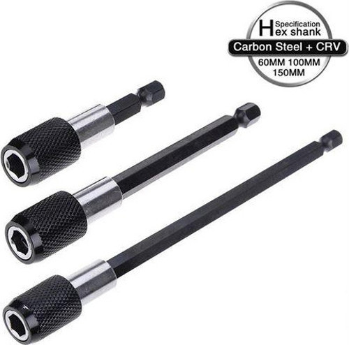 6 10 15 cm 3 lü Bits Uzatma Adaptörü