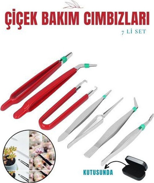 Çiçek Bakım Kutulu Cımbız Seti
