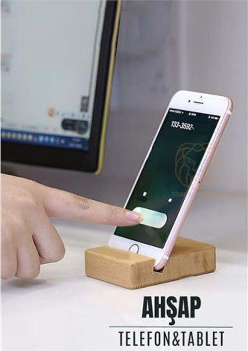 Yan-Dik Cep Telefonu Standı Ahşap Luca Salvatore Design