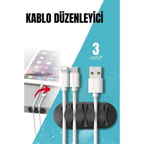  Yapışkanlı Kablo Düzenleyici Klips 3 ADET