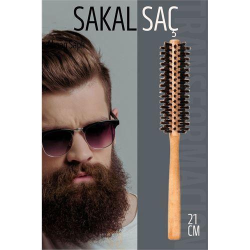  Sakal Fırçası Saç Fırçası ve Fön Fırçası Ahşap Saplı