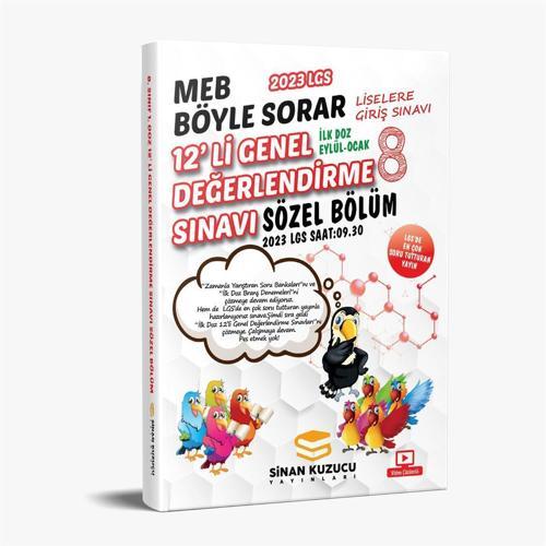 Sinan Kuzucu Yayınları 8. Sınıf İlk Doz Denemeleri Sözel 12Li Genel Değerlendirme Sınavı