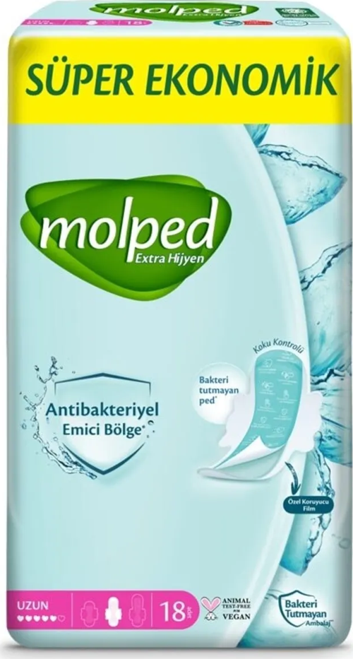 Molped Extra Hijyen Uzun Ped Süper Eko 18 Adet