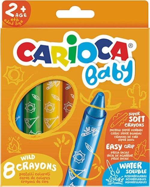 Carioca Jumbo Bebek Elleri Kirletmeyen Pastel Boya Kalemi 8'Li