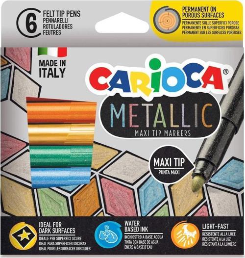 Carioca Metalik Jumbo Keçeli Kalem 6'Lı