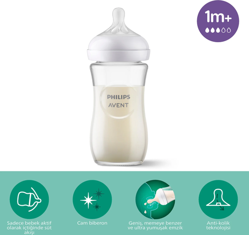 Philips Avent Doğal Tepkili Natural Response Cam Biberon 240 ml 1+ Ay