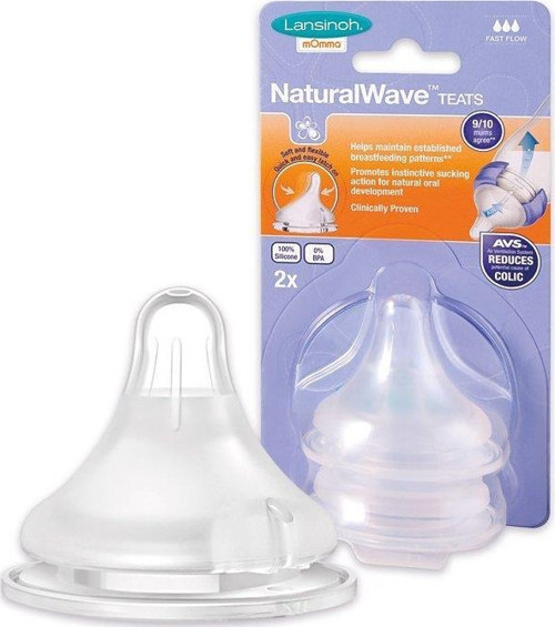 Lansinoh Natural Wave Biberon Emziği Yavaş Akış 2'Li