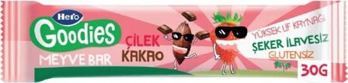 Hero Goodies Çilek Kakao Meyve Bar 30 Gr