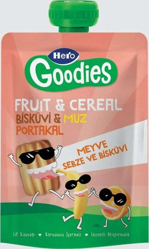 Hero Goodies Muz Portakal Bisküvi Havuç 100 Gr