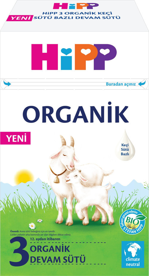 Hipp 3 Organik Keçisütü Bazlı Bebek Devam Sütü 400 Gr