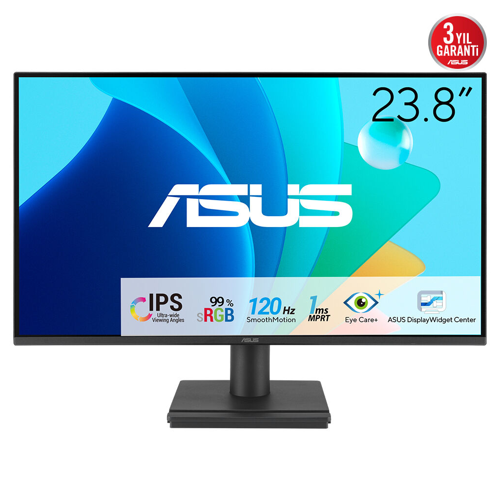 VA249HG 23,8" 1ms, 120Hz, Full HD, HDMI, VGA, IPS LED, Çerçevesiz Tasarım, Düşük Mavi Işık, FreeSync Kurumsal