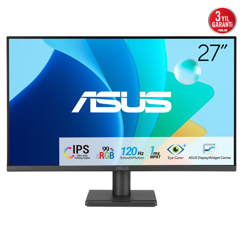 VA279HG 27" 1ms, 120Hz, Full HD, HDMI, VGA, IPS LED, Çerçevesiz Tasarım, Düşük Mavi Işık, FreeSync Kurumsal Mo