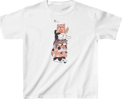 Çocuk Unisex Baskılı T-Shirt - Beyaz