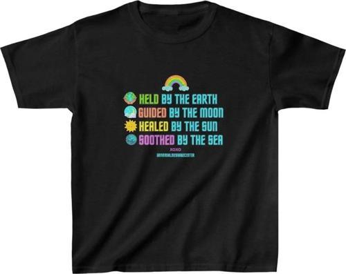 Unisex Çocuk Baskılı T-Shirt - Siyah