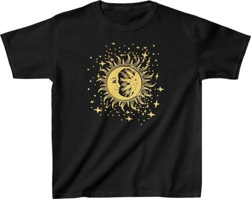 Çocuk Unisex Baskılı T-Shirt - Siyah