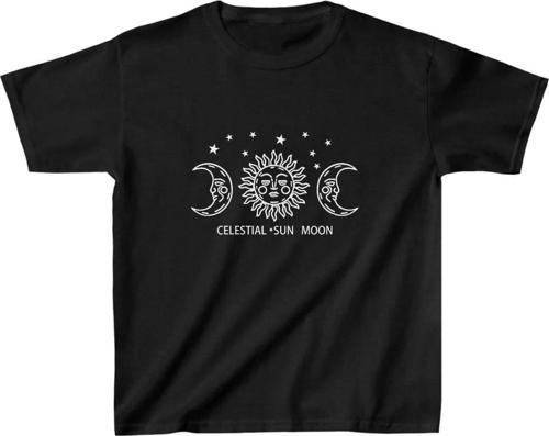 Çocuk Unisex Baskılı T-Shirt - Siyah