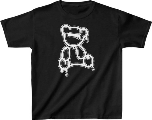 Çocuk Unisex Baskılı T-Shirt - Siyah