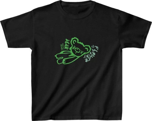 Unisex Çocuk Baskılı T-Shirt - Siyah