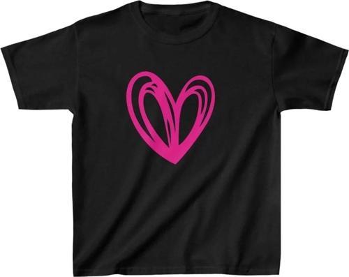 Unisex Çocuk Baskılı T-Shirt - Siyah