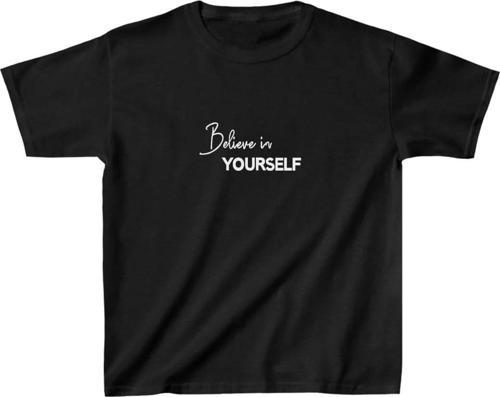 Unisex Çocuk Baskılı T-Shirt - Siyah