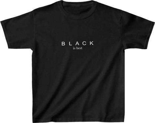 Unisex Çocuk Baskılı T-Shirt - Siyah
