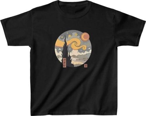 Çocuk Unisex Baskılı T-Shirt - Siyah