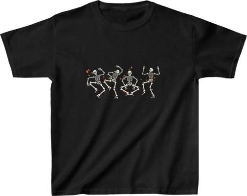 Unisex Çocuk Baskılı T-Shirt - Siyah