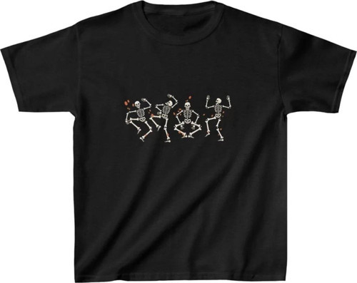 Unisex Çocuk Baskılı T-Shirt - Siyah