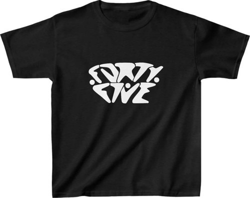 Unisex Çocuk Baskılı T-Shirt - Siyah