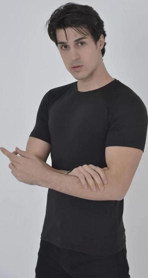 Erkek Omuz Fileli Slim Fit T-shirt - Siyah