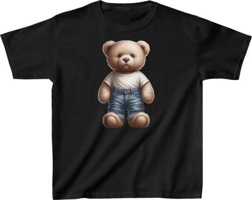 Unisex Çocuk Baskılı T-Shirt - Siyah