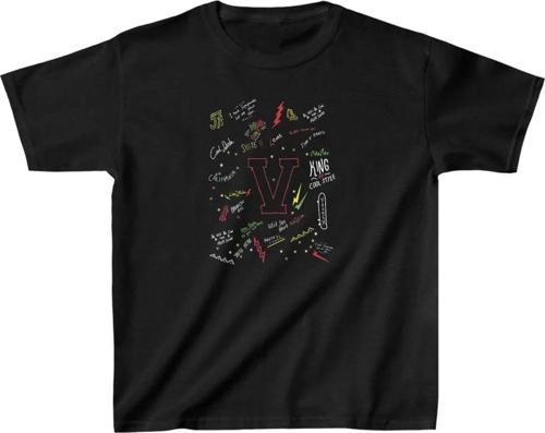 Unisex Çocuk Baskılı T-Shirt - Siyah