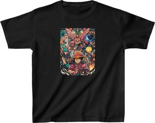 Unisex Çocuk Baskılı T-Shirt - Siyah