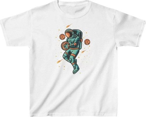 Unisex Çocuk Baskılı T-Shirt - Beyaz