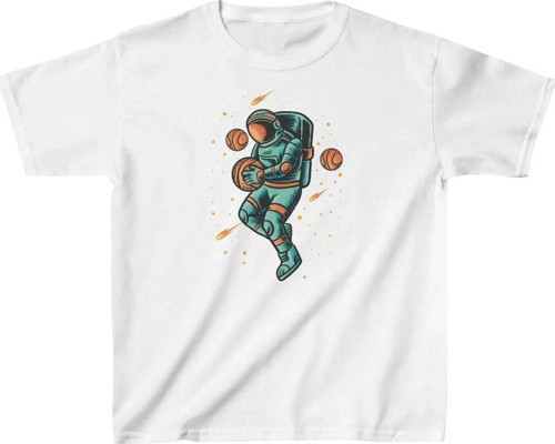 Unisex Çocuk Baskılı T-Shirt - Beyaz