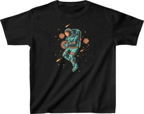 Unisex Çocuk Baskılı T-Shirt - Siyah