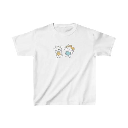Unisex Çocuk Baskılı T-Shirt - Beyaz