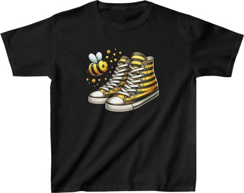 Unisex Çocuk Baskılı T-Shirt - Siyah