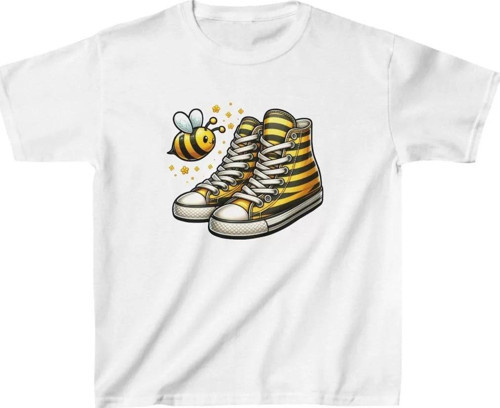 Unisex Çocuk Baskılı T-Shirt - Beyaz