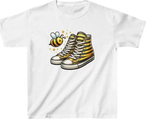 Unisex Çocuk Baskılı T-Shirt - Beyaz