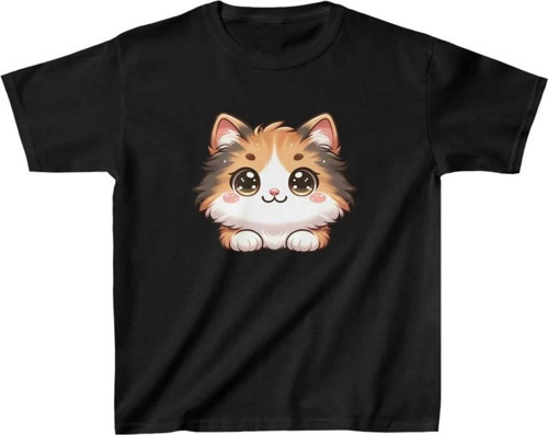 Unisex Çocuk Baskılı T-Shirt - Siyah